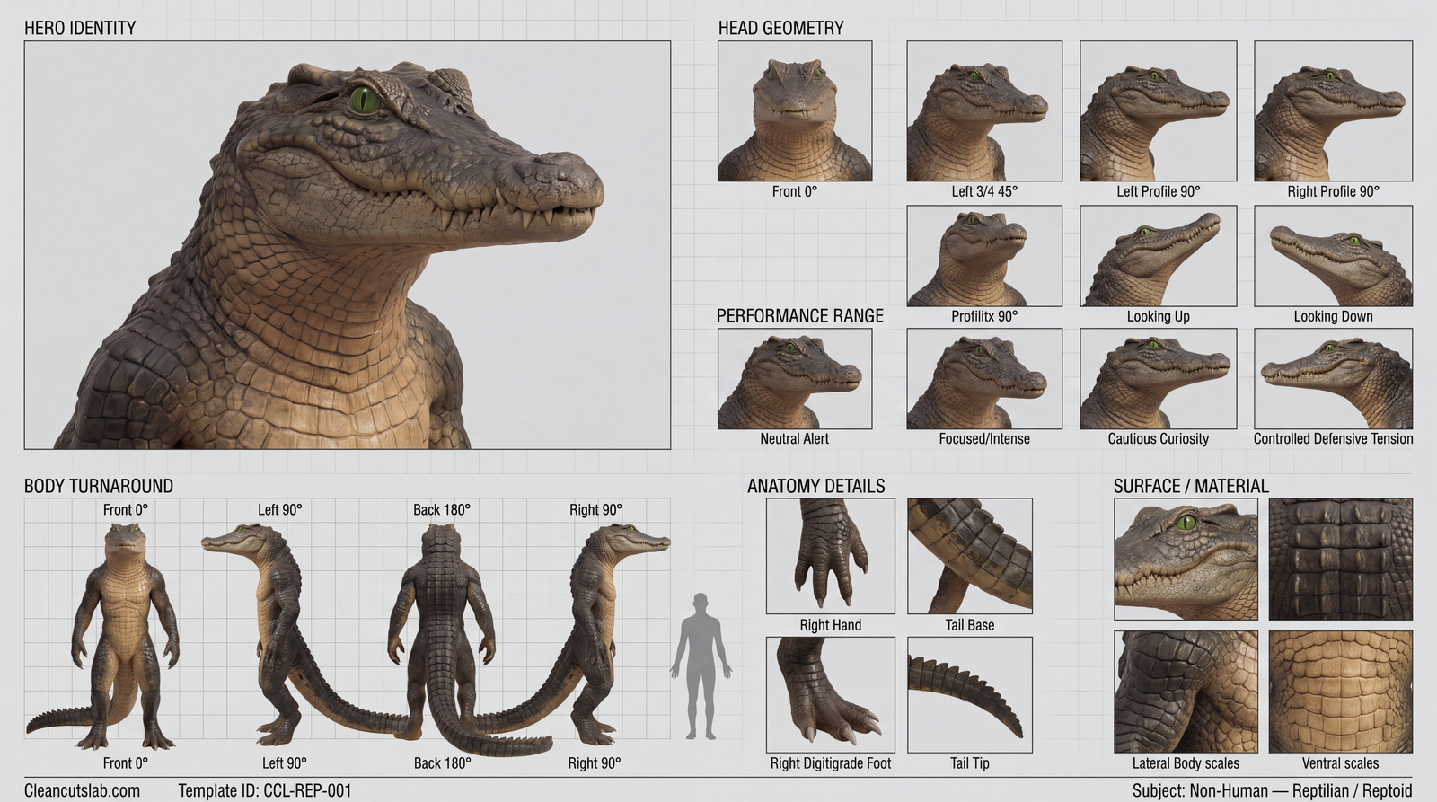 Reptilian identity sheet